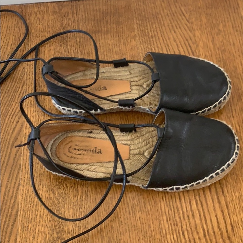 Ankle tie espadrilles